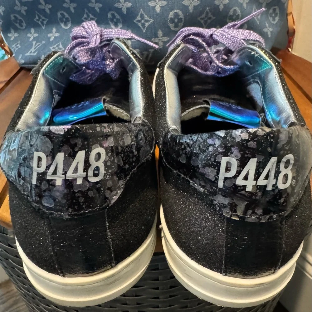 P448 Black Glitter Sparle sneakers EU 40 / US 9-9.5. Don't miss out! Fabulous! - Picture 6 of 9